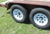 16' CAR HAULER TRAILER W/ HEAVY RAMPS, NEW AXLES & WHEELS, 235/80/16 RUBBER - 2