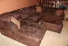 4 PIECE SECTIONAL (BROWN FAUX SUEDE) - 2