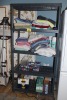 PLASTIC RESIN STORAGE RACK W/ 5 SHELVES