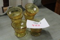 yellow depression glass fruit nappies