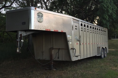 MERRITT 7' X 24' ALUMINUM STOCK TRAILER