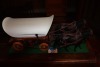 2 HORSE TEAM W/ CANVAS COVERED WAGON & LAMP - 3