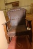 ANTIQUE ROCKING CHAIR W/ PADDED SEAT & BACK