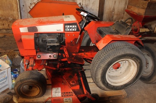 CASE 444 HYD. TRACTOR W/ MOWER DECK & TILLER