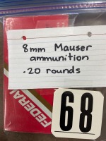 20 ROUNDS OF 8 MM MAUSER AMMO