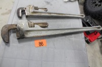 RIDGID 36" & 24" ALUMINUM PIPE WRENCHES