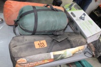 TENT, 2 - SLEEPING BAGS, 2 - CHAIRS