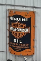 ELECTRIC HARLEY DAVIDSON GENUINE OIL SIGN