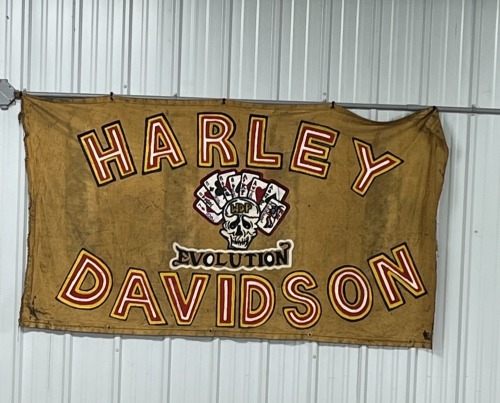 HOMEMADE HARLEY DAVIDSON BANNER