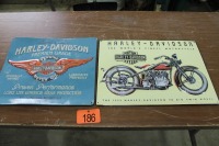 2 - HARLEY DAVIDSON TIN SIGNS