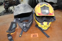 2 - ATV HELMETS W/ GOGGLES