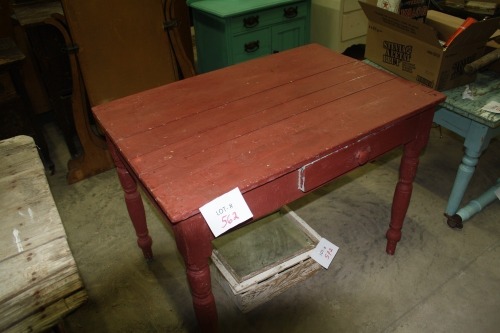 wooden table w/drawer