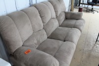 COUCH W/ RECLINING ENDS, SWIVEL ROCKING RECLINER