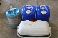 3 - WATER JUGS, THERMOS COOLER
