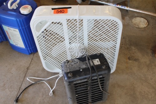 SPACE HEATER, BOX FAN