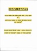 REGISTRATIONS