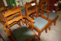 6 oak kitchen chairs