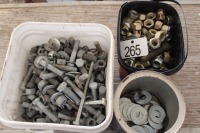 ASSORTMENT OF NUTS, BOLTS, WASHERS