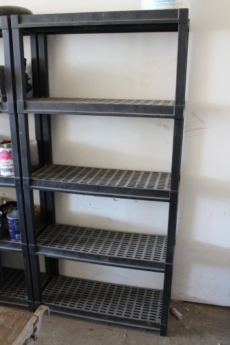 5 - 5 SHELF PLASTIC SHELVES