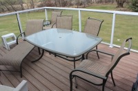 6 PIECE PATIO SET - TABLE, 4 CHAIRS, LOUNGER