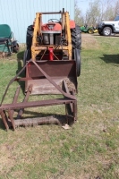 MF SUPER 90 DIESEL W/ BIG K LOADER, BUCKET, BALE FORKS