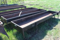 3 - METAL TROUGHS - 1 W/ POLY LINER