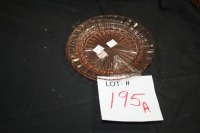 2 pink depression glass plates