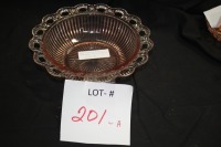 "old colony" pink depression glass bowl