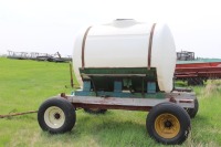 4 WHEEL TRAILER W/ 600 GAL. POLY TANK