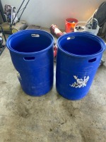 2 PLASTIC BARRELS