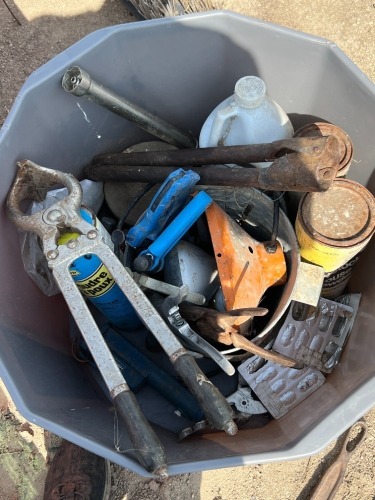 TUB OF LIVESTOCK SUPPLIES