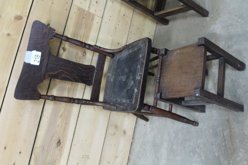 OAK CHAIR & PLANT STAND