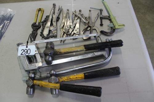VICEGRIPS, CLAMPS, HACKSAWS, HAMMERS