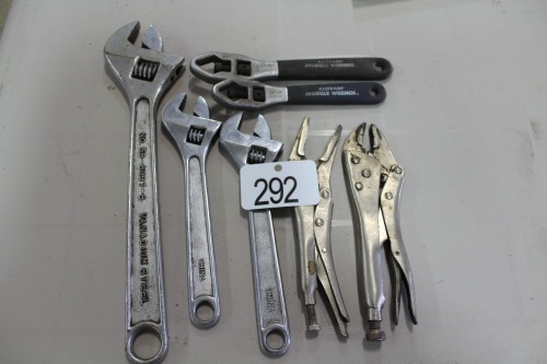 VICEGRIPS, CRESCENT WRENCHES, MUSCLE WRENCHES