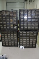 4 - SHOP ORGANIZERS W/ MISC. SHOP SUNDRY