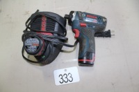 BOSCH 1/4" 12V DRILL W/ 2 BATTERIES & CHARGER