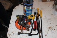 FISH TAPE, PRY BARS, SCREWDRIVERS