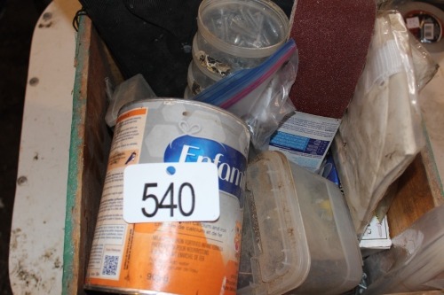 SHOP SUNDRY, SAND PAPER, SCREWS