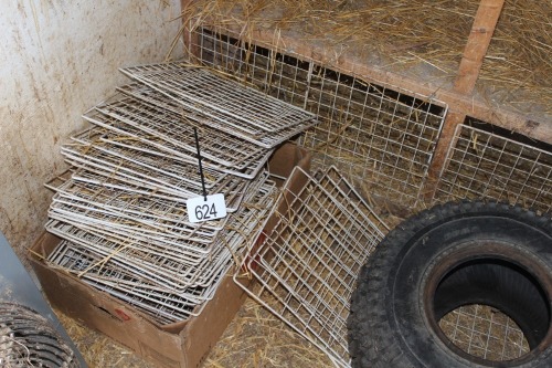 BOX OF WIRE SHELVING
