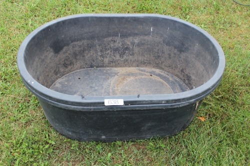 2 - 50 GAL. RUBBER TUBS (HOLES DRILLED IN BOTTOM)