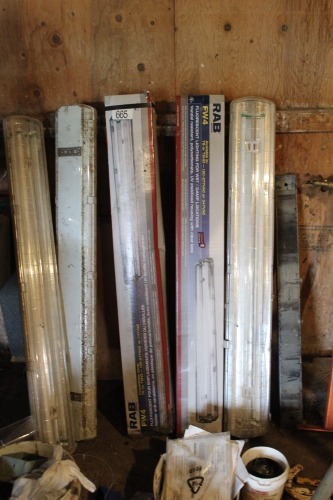 2 - NEW & 3 - USED FLORESCENT LIGHT FIXTURES