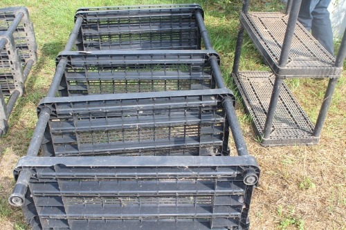 2- 3' X 5 SHELF UNITS, 1 - 3' X 3 SHELF UNIT