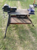 METAL STAND W/ VISE & ANVIL