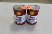 2 - FULL CANS OF SHELL ROTELLA S OIL
