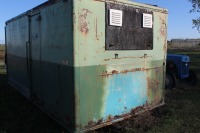 8' X 16' METAL CONTAINER ON SKIDS