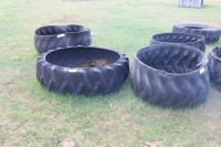 3 - INVERTED TIRES & 2 - TIRE FEEDERS