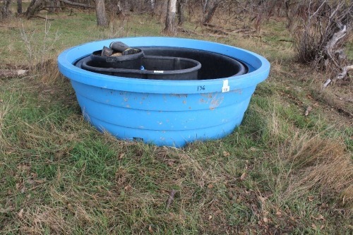 LARGE BLUE WATER TROUGH