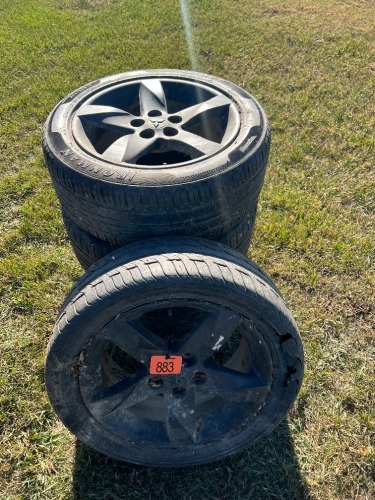 3 - 225/50R17 TIRES & 4 - 5 BOLT RIMS