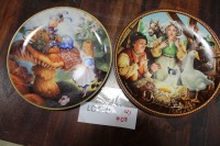 2 collector plates "Advance from the caterpillar", "Goose that laid the golden egg"