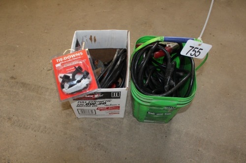 2 - BOOSTER CABLES, TIE DOWNS